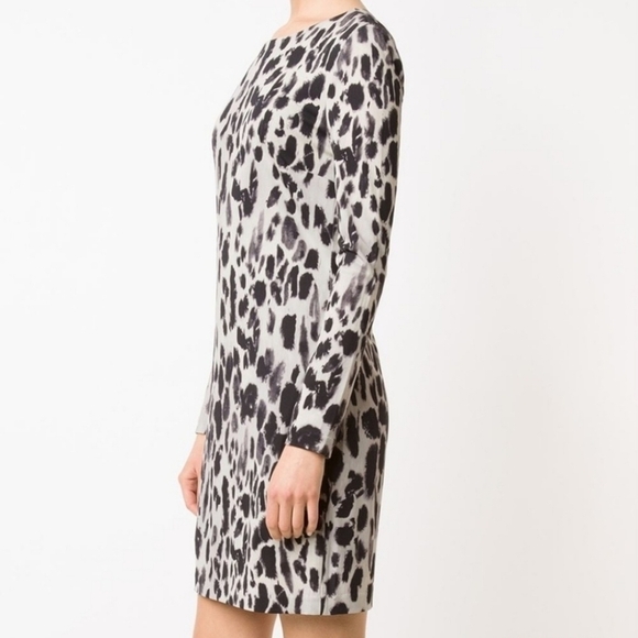 NWOT Nicole Miller Cheetah Print Long Sleeve Dress - Picture 2 of 11